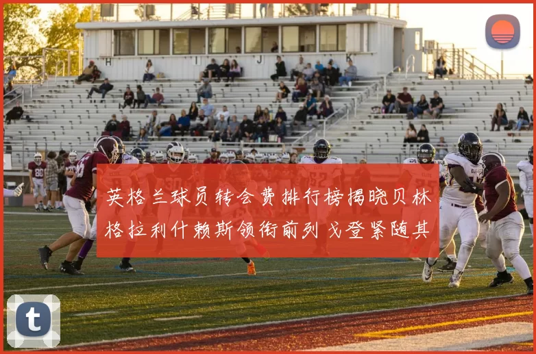 英格兰球员转会费排行榜揭晓贝林格拉利什赖斯领衔前列戈登紧随其后